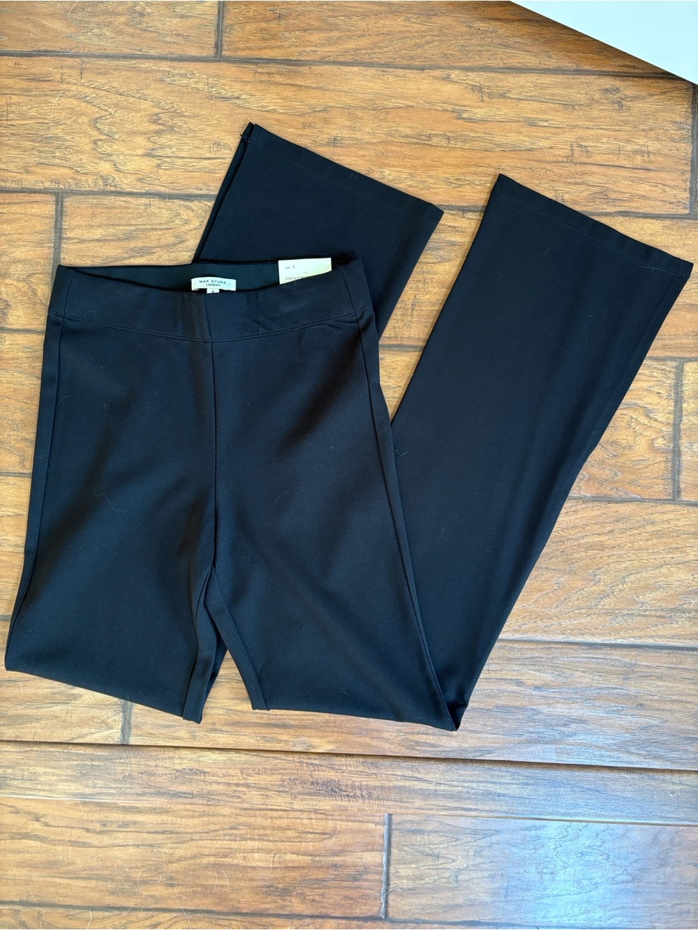 Max Studio Black Boot-Cut Pull-On Pants